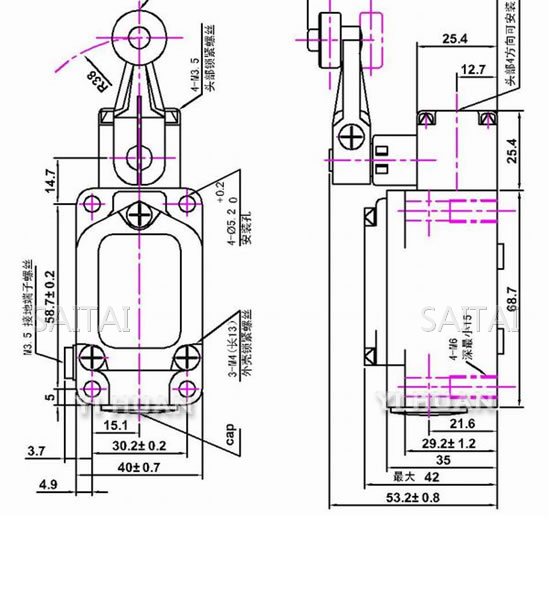 防爆行程開關結構圖