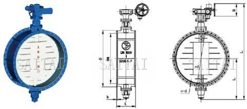 電動通風蝶閥外形尺寸圖