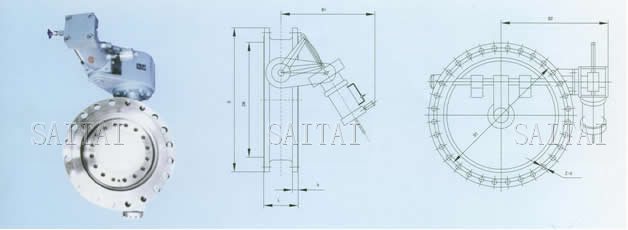 蝶式緩衝止回閥外形尺寸圖