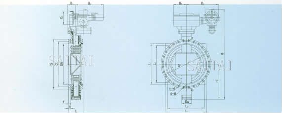 防泥沙蝶閥外形尺寸圖