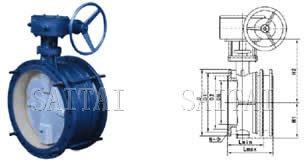 DS341X伸縮蝶閥外形尺寸圖
