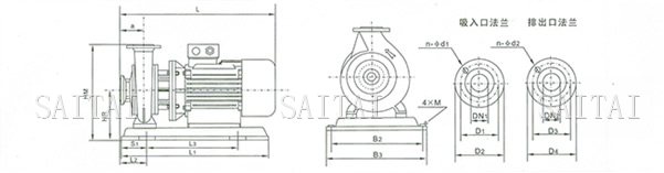 ISB、IRB、IHB、YB係列便拆式離心泵性安裝方式