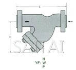 法蘭連接不鏽鋼Y型過濾器結構圖