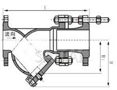 Y型拉杆伸縮過濾器結構圖