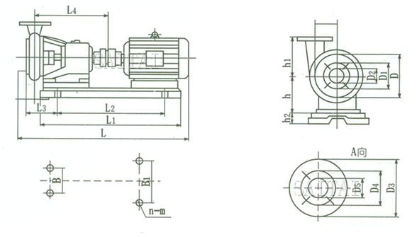FSB氟塑料合金泵安裝示意圖