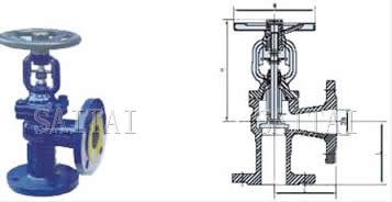 角式德標波紋管截止閥總裝圖