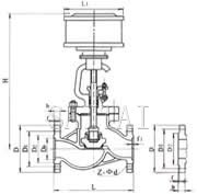 氣動截止閥外形尺寸圖