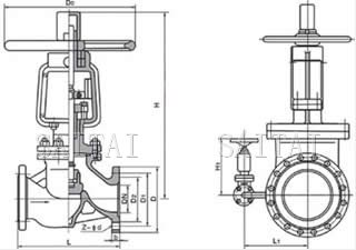 氧氣截止閥外形尺寸圖