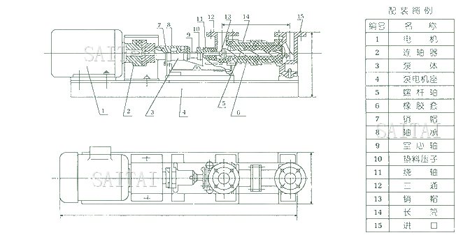 I-1B濃漿泵內結構圖