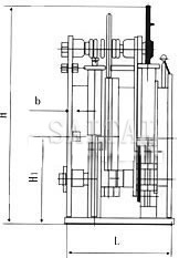 F643X氣動盲板閥 結構圖1