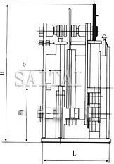F743X液動盲板閥 結構圖1