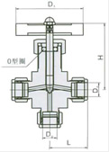 QJ-1C氣動管路截止閥產品結構圖