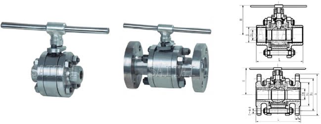 鍛鋼三片式硬密封球閥Q11H-16/64 C/P/R Q41H-16/64 C/P/R