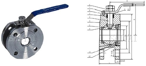 對夾球閥總裝圖Q4/71F-16/25 C/P/R