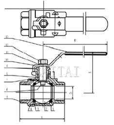 二片式球閥總裝圖