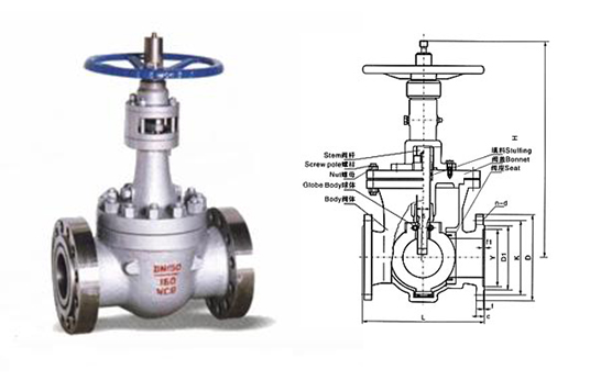 軌道球閥外形尺寸圖