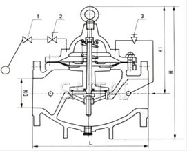 100X 遙控浮球閥結構圖
