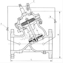 隔膜式安全泄壓持壓閥結構圖
