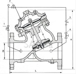 隔膜式可調減壓穩壓閥結構圖
