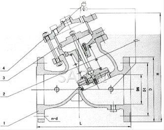 H108X活塞式電動遙控閥結構圖