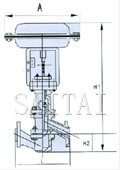 襯氟塑料氣動波紋管調節閥結構圖1