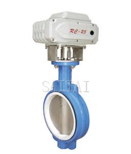 電動襯氟調節蝶閥