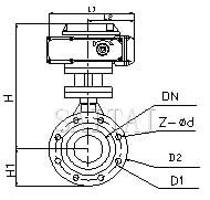 電動襯氟調節蝶閥結構2