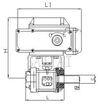 三片式ZAJQ電動調節絲扣式球閥外形尺寸