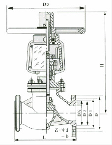 不鏽鋼氧氣截止閥結構圖