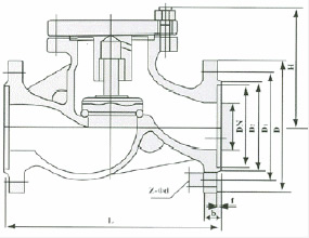 銅止回閥結構圖