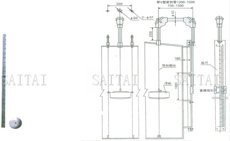 UFZ-4型浮標液位計結構圖