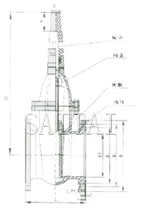 暗杆楔式閘閥總裝圖