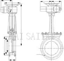 電動刀形閘閥外形尺寸圖