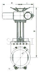 Z973X-6/10/16電動漿液閥外形尺寸圖2