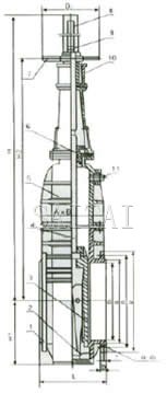 煤氣快速啟閉閘閥總裝圖