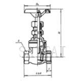 內螺紋楔式閘閥外形尺寸圖