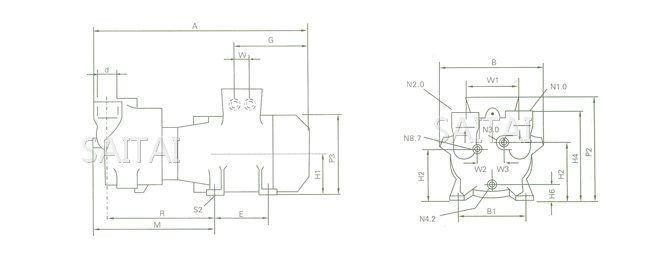 SKA係列水環式真空泵結構圖1