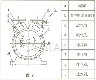 SZ係列水環式真空泵結構圖2