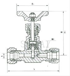 JJY1-1.6/32P型卡套式針型閥結構圖