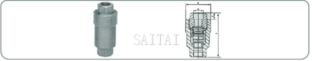 H12H-40  H12H-160  內螺紋立式止回閥、承插焊立式止回閥外形尺寸圖